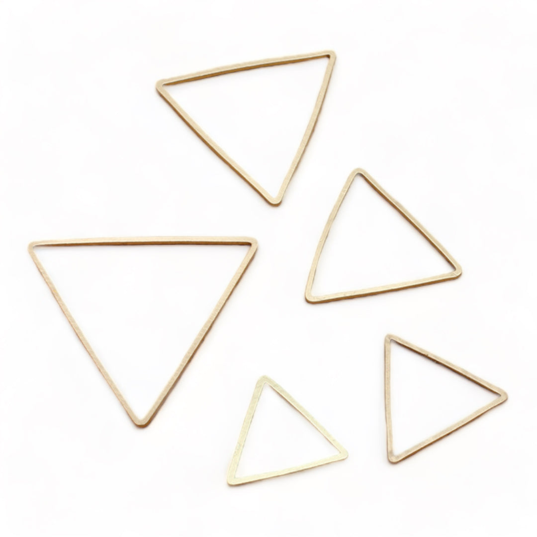Hollow Triangle Charm/Connector - Gold - 4 pcs
