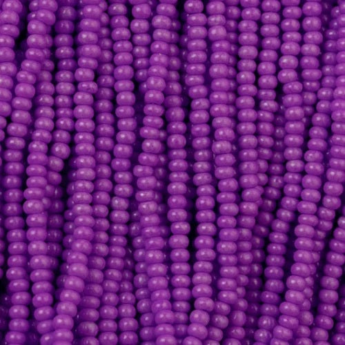 Preciosa Czech Seed Bead Size 11/0: Opaque Dyed Chalk Purple (O1140) - Hank