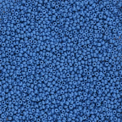 Preciosa Czech Seed Bead Size 11/0: Permalux Dyed Chalk Blue Matte (PL1151) - Hank